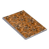 オレンジ色、灰色の水色の花。 ノートブック (右側)