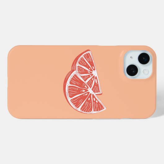 オレンジ色 Case-Mate iPhoneケース (裏面 (横))