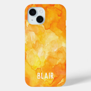 オレンジ色 iPhone 15ケース