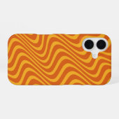 オレンジ色 iPhone 16ケース (裏面横)