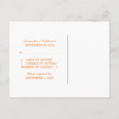 オレンジ色D20サイコロ対応はがき インビテーションポストカード (裏面)