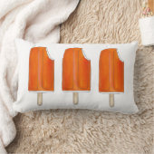 オレンジ色n'クリームアイスクリームクレームシクルポッピーッポップ・アートのクス ランバークッション (ブランケット)