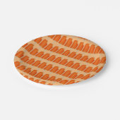 オレンジ色n'クリームシクルアイスクリームポップシクル ペーパープレート (アングル)