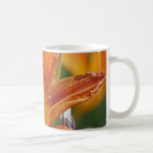 オレンジ花のマグ コーヒーマグカップ