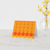 オレンジ花の円、メッセージカード カード (黄色い花)