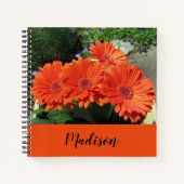 オレンジ花の写真 ノートブック (正面)
