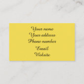 オレンジ花の写真 名刺 (裏面)