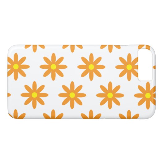 オレンジ花のiPhone 7の箱 Case-Mate iPhoneケース (裏面(横))