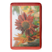 オレンジ花大浴場 バスマット (正面縦)