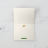 オレンジ花折りパーソナライズされたノートカード ノートカード (内部)