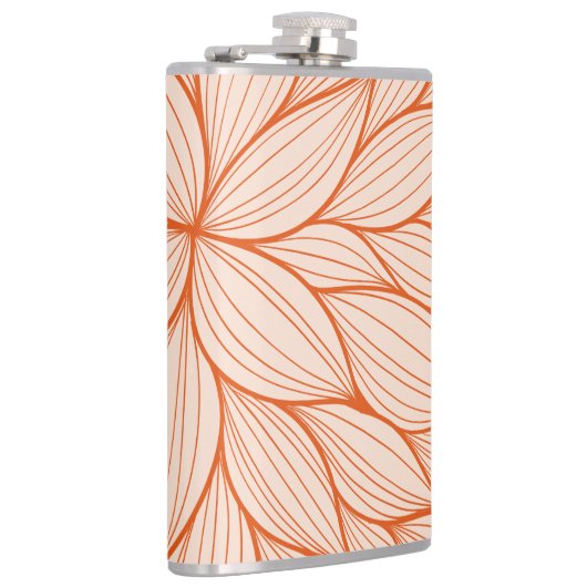 オレンジ花柄 フラスク (右)