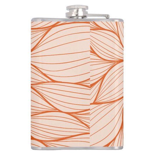 オレンジ花柄 フラスク (裏面)