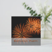 オレンジ花火誕生会の招待 招待状 (スタンド正面)