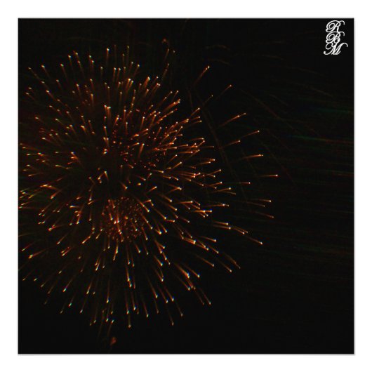 オレンジ花火 フォトプリント            (正面)