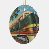 オレンジ花特殊機関車 セラミックオーナメント (右)