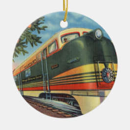 オレンジ花特殊機関車 セラミックオーナメント