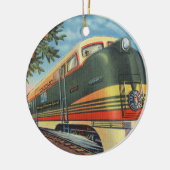 オレンジ花特殊機関車 セラミックオーナメント (左)