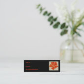 オレンジ花細いProfilecard スキニー名刺 (スタンド正面)