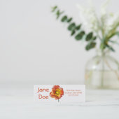 オレンジ花 スキニー名刺 (スタンド正面)