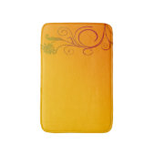 オレンジ花 バスマット (正面縦)