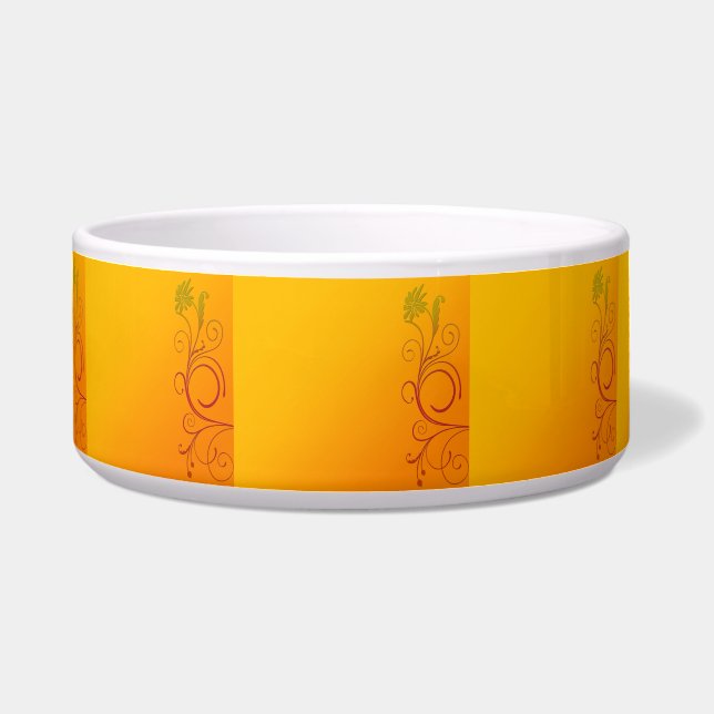 オレンジ花 ボウル (正面)