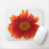 オレンジ花 マウスパッド (マウス)