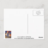 オレンジ芸術的と紫で帆を下げる ポストカード (裏面)