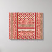 オレンジ芸術的色と茶色の表現 キャンバスプリント (正面)