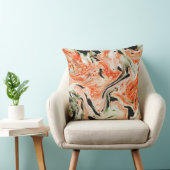 オレンジ芸術的色の大理石 クッション (椅子)
