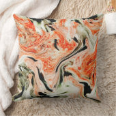 オレンジ芸術的色の大理石 クッション (ブランケット)