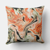 オレンジ芸術的色の大理石 クッション (裏面)