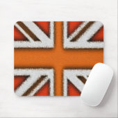 オレンジ英国国旗 マウスパッド (マウス)