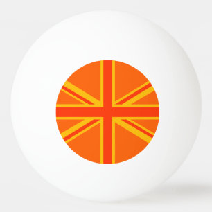 オレンジ英国国旗 卓球ボール