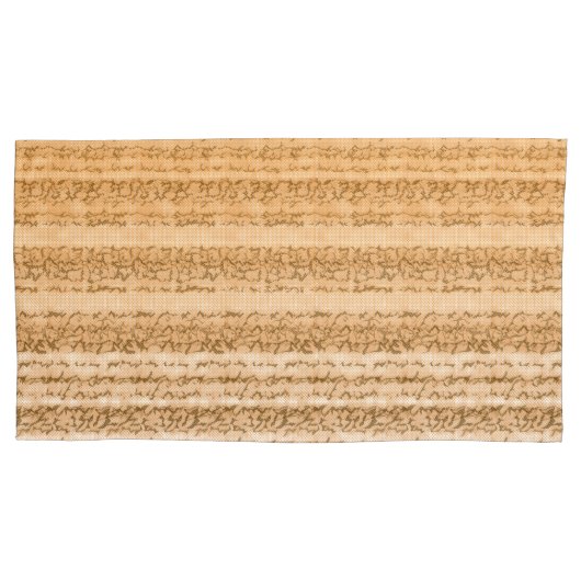 オレンジ華美と白を特徴とする繊維デザイン 枕カバー (正面左)