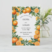オレンジ葉とオ鮮やかレン結婚ズ 招待状 (スタンド正面)