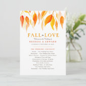 オレンジ葉色の秋の水結婚色 プログラム (スタンド正面)