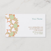 オレンジ蓮の花ビジネスカード 名刺 (裏面)