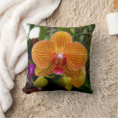 オレンジ蘭 クッション (ブランケット)