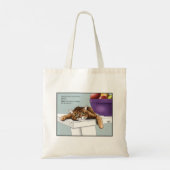 オレンジ虎猫かわいいスイーツ トートバッグ (裏面)