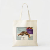 オレンジ虎猫かわいいスイーツ トートバッグ (正面)