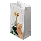 オレンジ虎猫とクリスマススター スモールペーパーバッグ (裏面アングル)