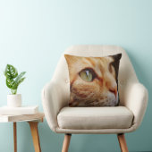 オレンジ虎猫とグリーンアイズカスタム クッション (椅子)