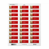 オレンジ虎猫のクリスマス ラベル (フルシート)