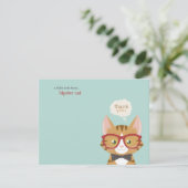 オレンジ虎猫のヒップスター猫は感謝していしています 招待状 (スタンド正面)