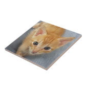 オレンジ虎猫の子ネコ タイル (側面)