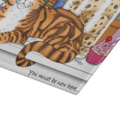 オレンジ虎猫キッチンカウンター上猫 カッティングボード (角)