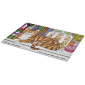 オレンジ虎猫キッチンカウンター上猫 カッティングボード (角)