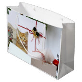 オレンジ虎猫キットンクリスマス ラージペーパーバッグ (裏面アングル)