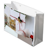 オレンジ虎猫キットンクリスマス ラージペーパーバッグ (正面アングル)