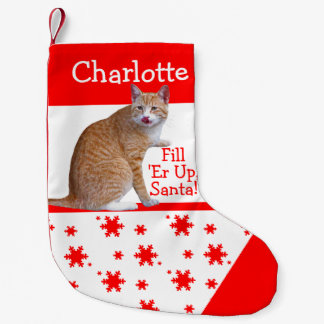 オレンジ虎猫クリスマスストッキング スモールクリスマスストッキング
